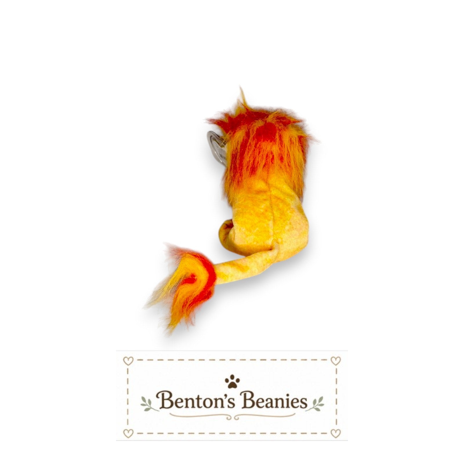 Bushy the Lion TY Beanie Baby | Mint Heart & Tush Tag