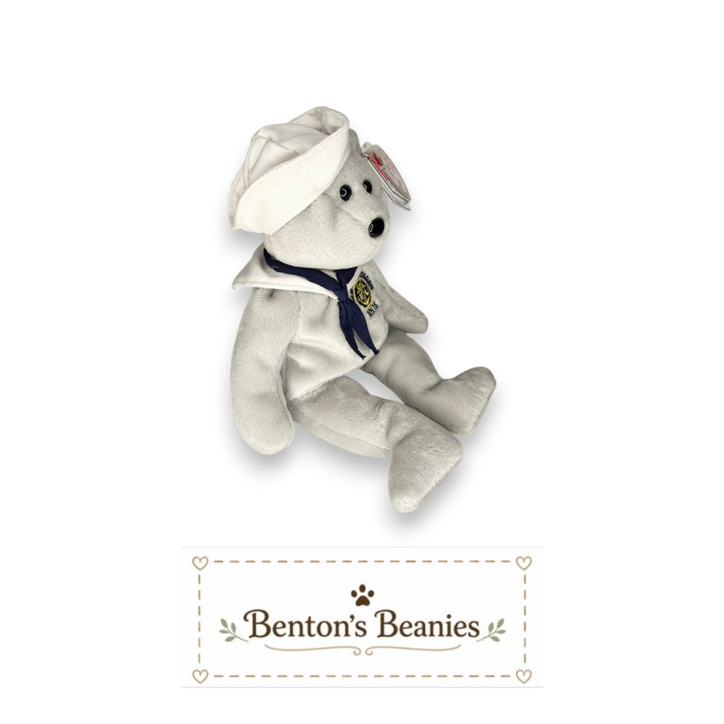 Ronnie the Bear TY Beanie Baby | Mint Heart & Tush Tag