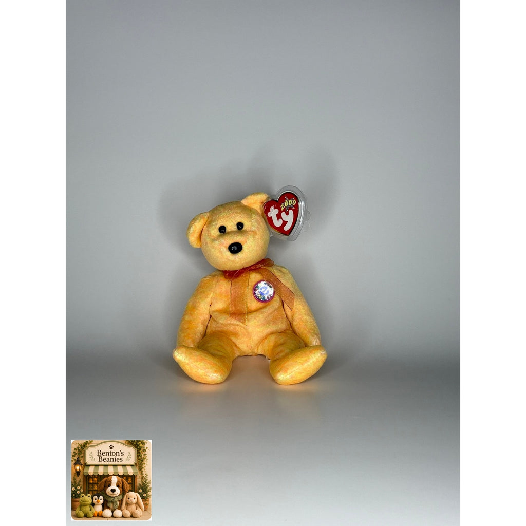 Sunny the Bear TY Beanie Baby | Mint Heart & Tush Tag