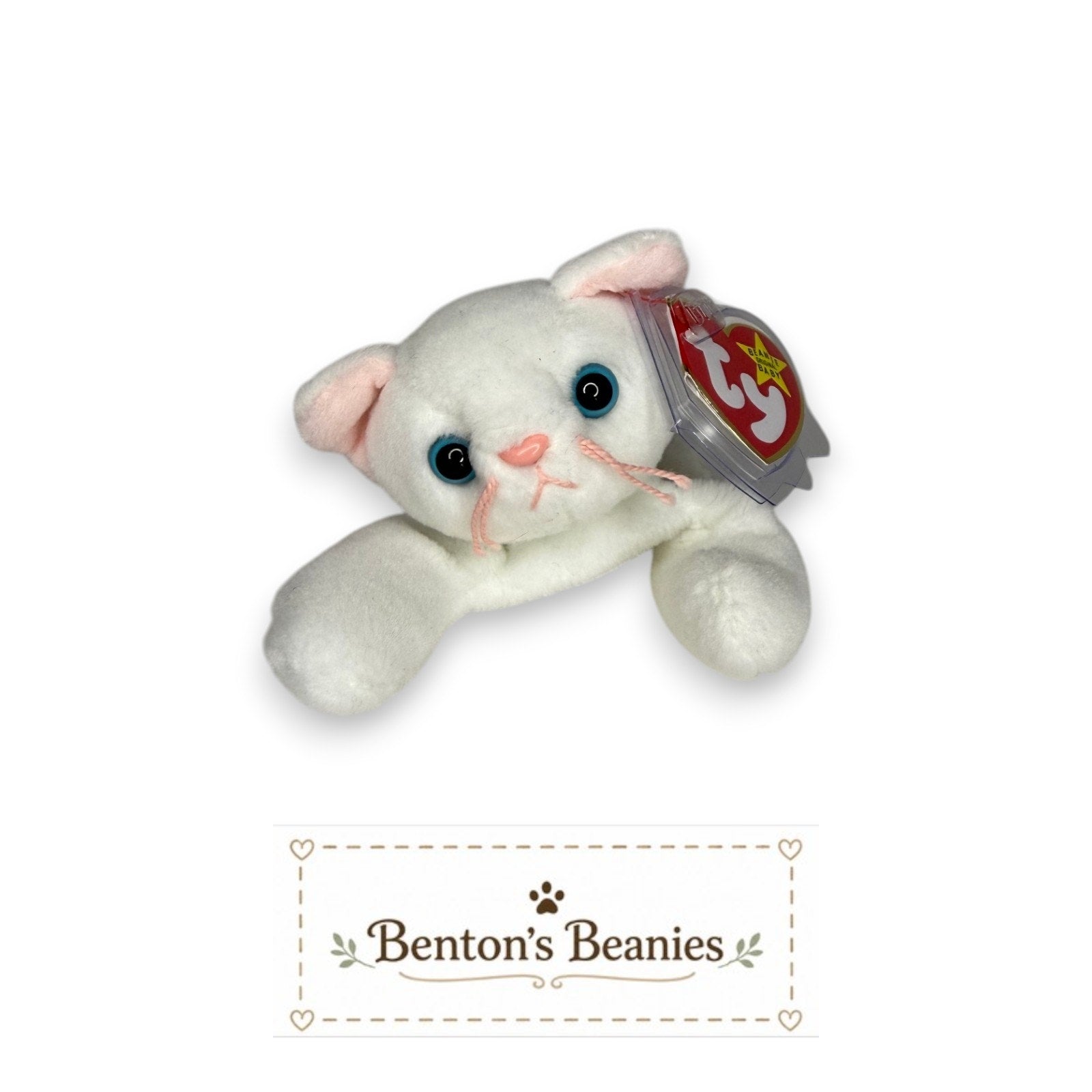 Flip the Cat TY Beanie Baby | Mint Heart & Tush Tag