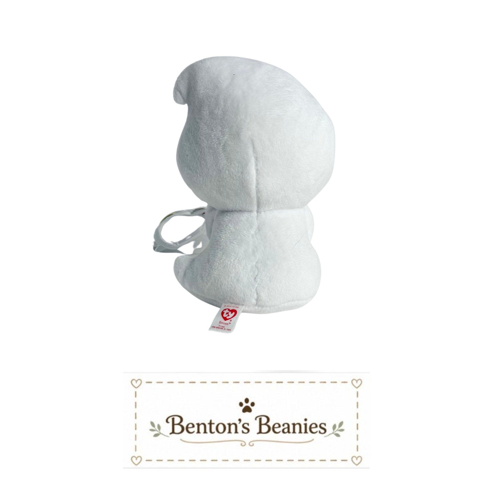 Scream the Ghost TY Beanie Boo | Mint Heart Tags