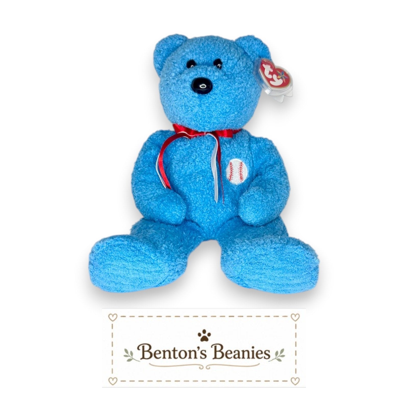 Addison the Baseball Bear Beanie Buddies | Mint Tag