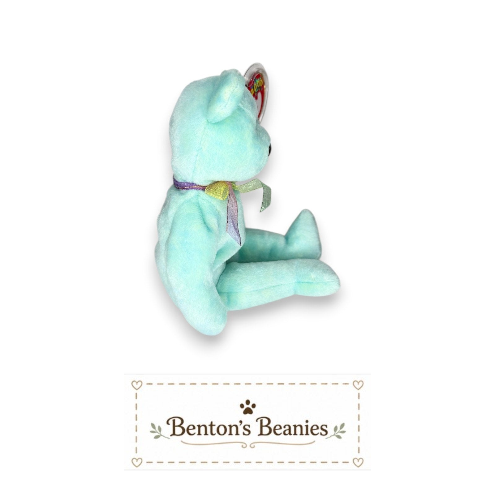 Ariel the Bear TY Beanie Baby | Mint Heart & Tush Tag