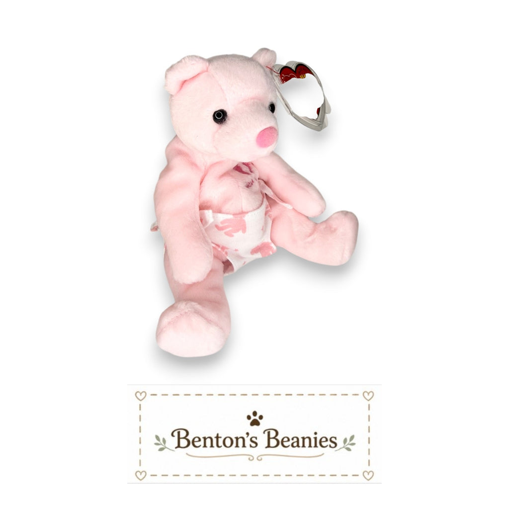 It's a Girl the Bear TY Beanie Baby | Mint Heart/Tush Tag