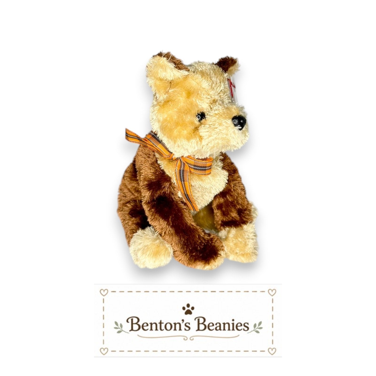 Fidget the Dog TY Beanie Baby | Mint Heart & Tush Tag