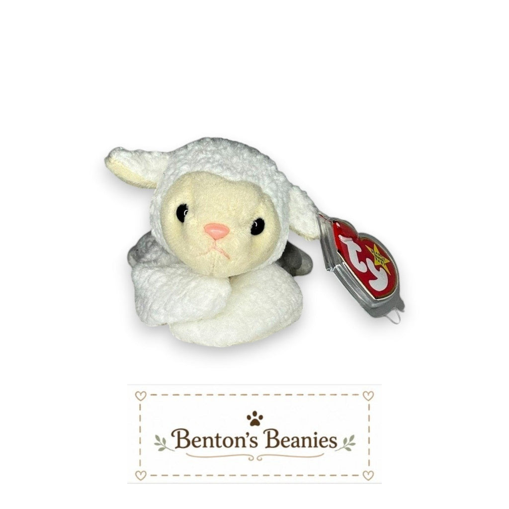Fleece the Lamb TY Beanie Baby | Mint Heart & Tush Tag