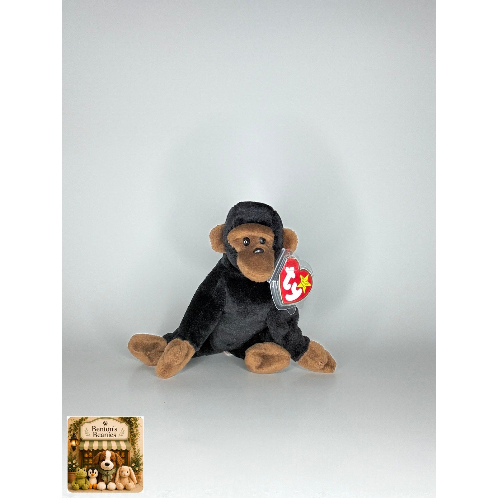 Congo the Gorilla TY Beanie Baby | Mint Heart/Tush Tag