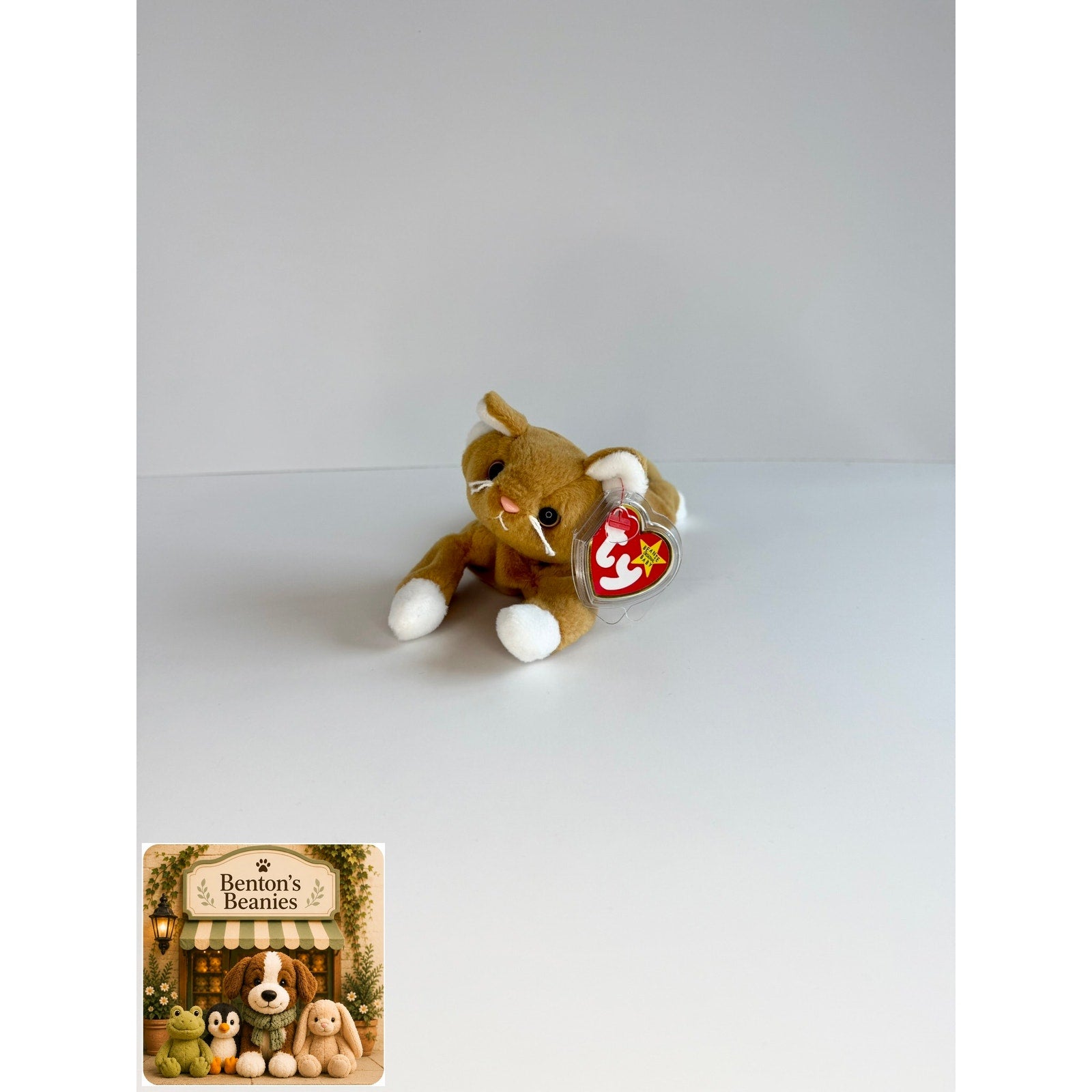 Nip the Cat TY Beanie Baby | Mint Heart & Tush Tags