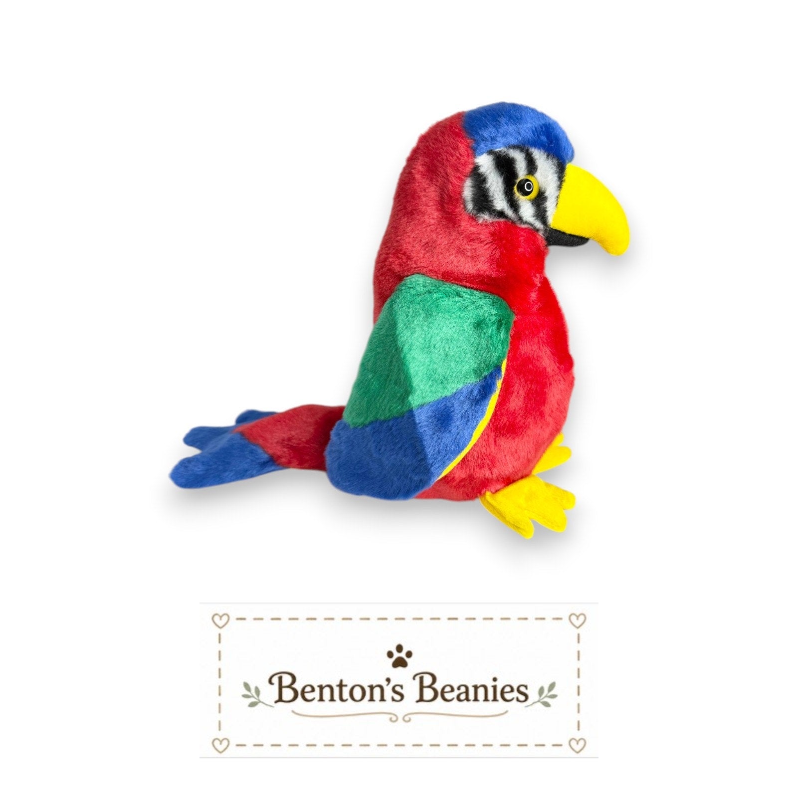 Jabber the Parrot TY Beanie Buddies | Mint Heart & Tush Tags