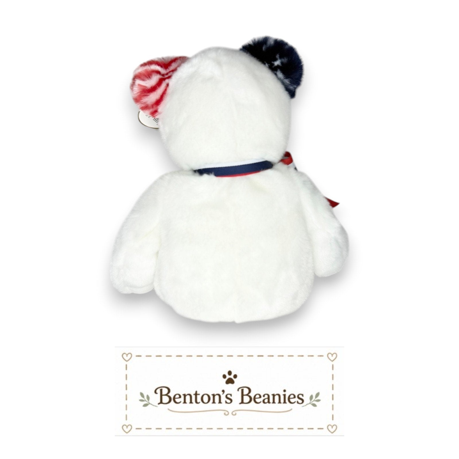 America the Bear TY Beanie Buddies | Mint Heart & Tush Tags