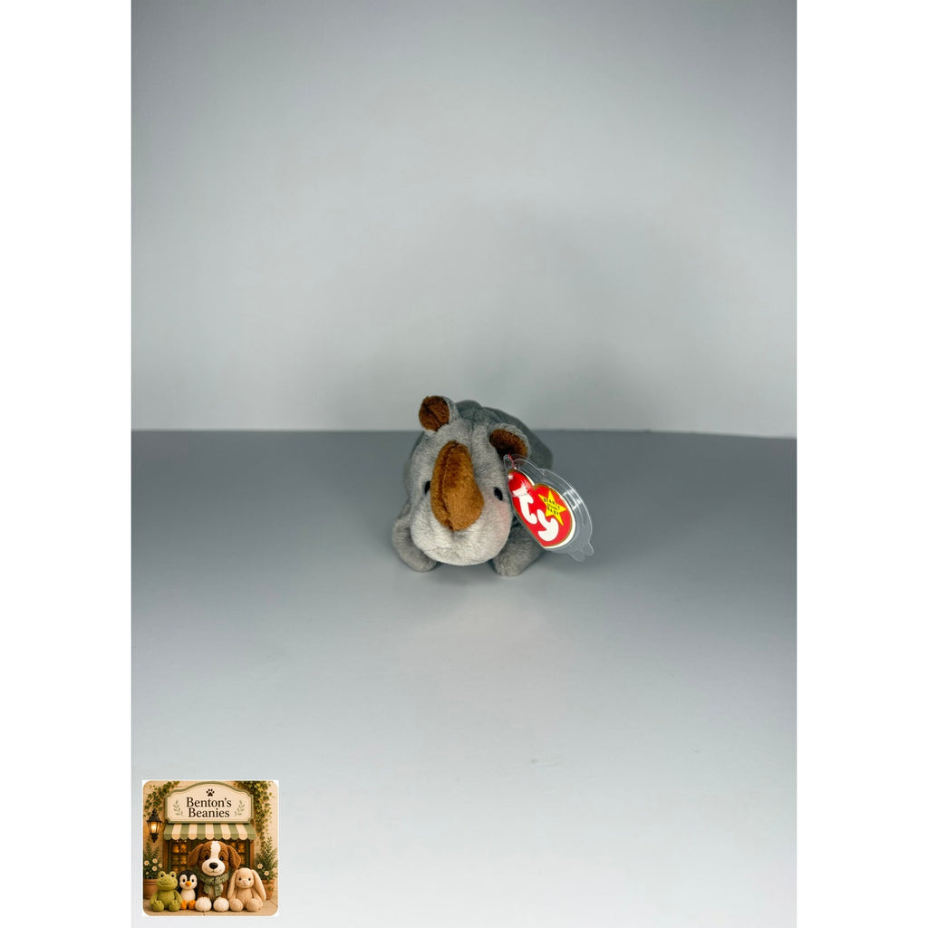 Spike the Rhinoceros TY Beanie Baby | Mint Heart & Tush Tag