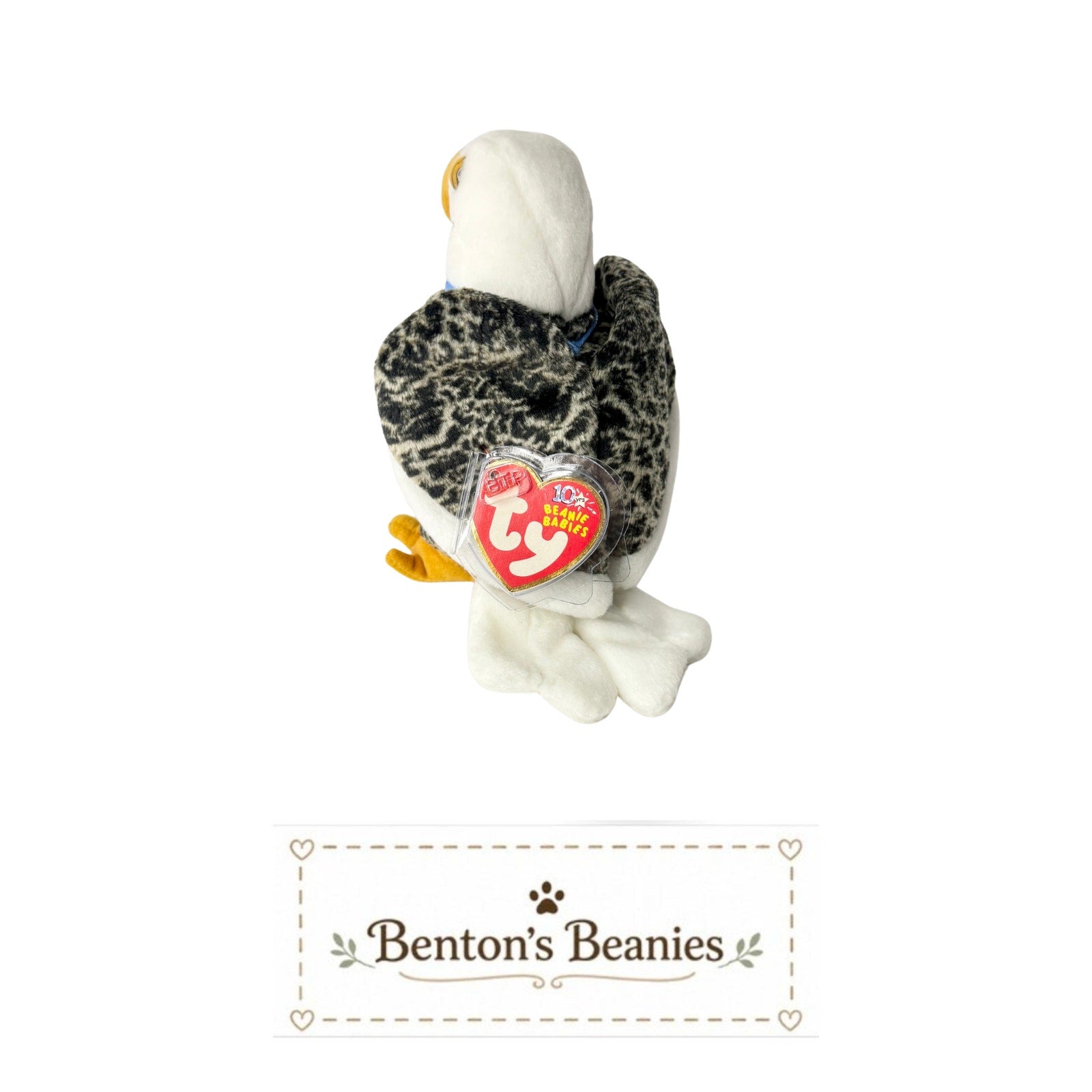 Valor the Eagle TY Beanie Baby | Mint Heart & Tush Tag