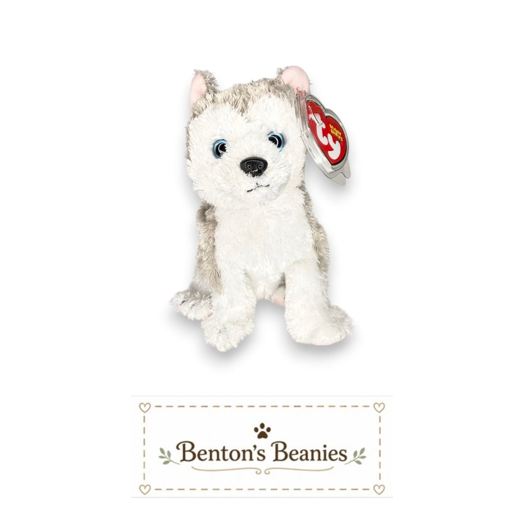 Juneau the Husky TY Beanie Baby | Mint Heart & Tush Tag