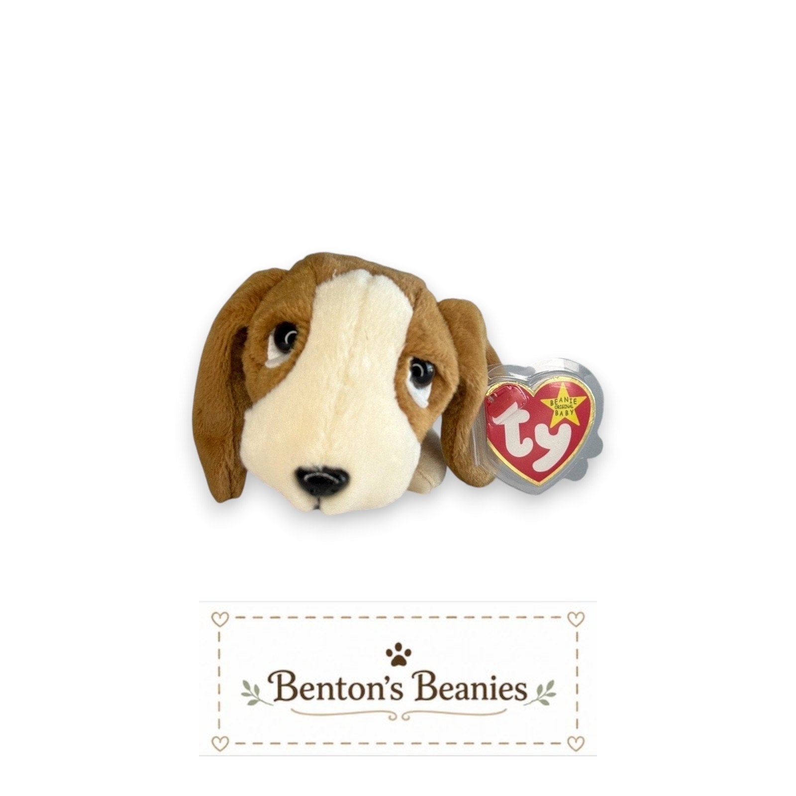 Tracker the Dog TY Beanie Baby | Mint Heart & Tush Tag