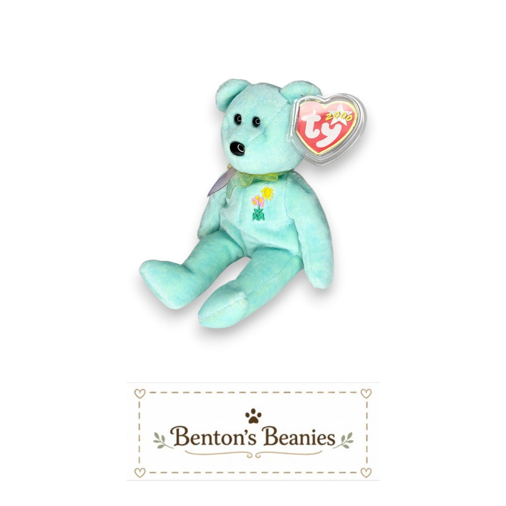 Ariel the Bear TY Beanie Baby | Mint Heart & Tush Tag