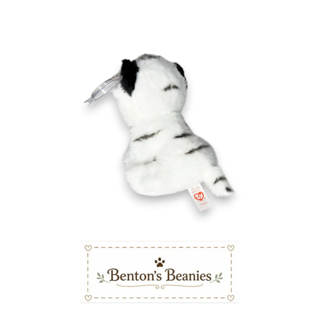 Tundra the White Tiger TY Beanie Baby | Mint Heart Tush Tag