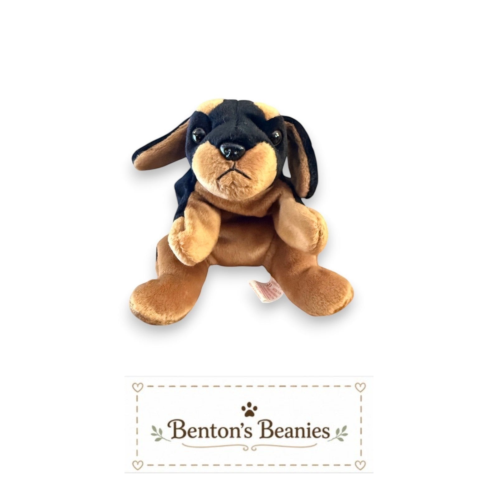 Doby the Doberman Dog TY Beanie Baby | Mint Heart & Tush Tag