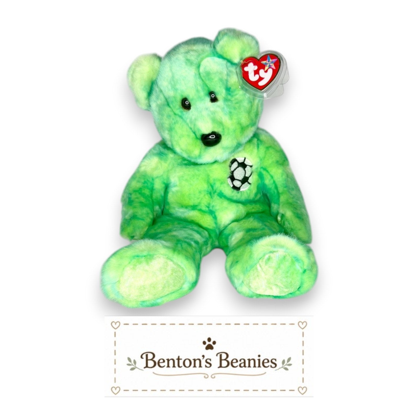 Kicks the Soccer Bear TY Beanie Buddies | Mint Tags