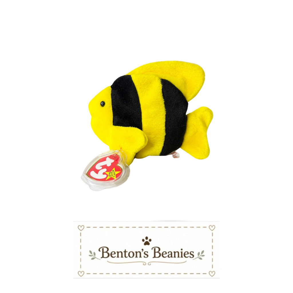 Bubbles the Fish TY Beanie Baby | Mint Heart & Tush Tag