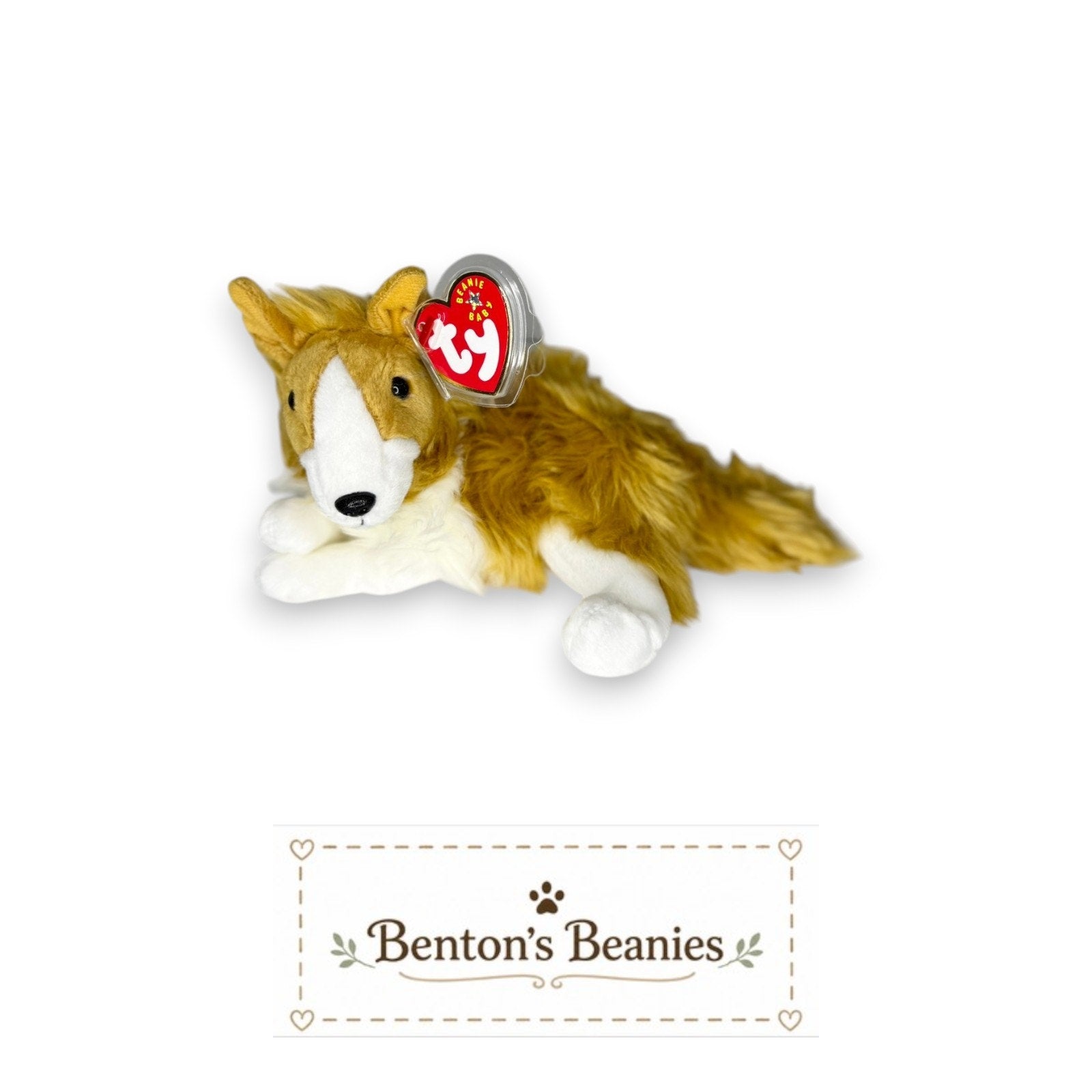Cassie the Collie TY Beanie Baby | Mint Heart & Tush Tags