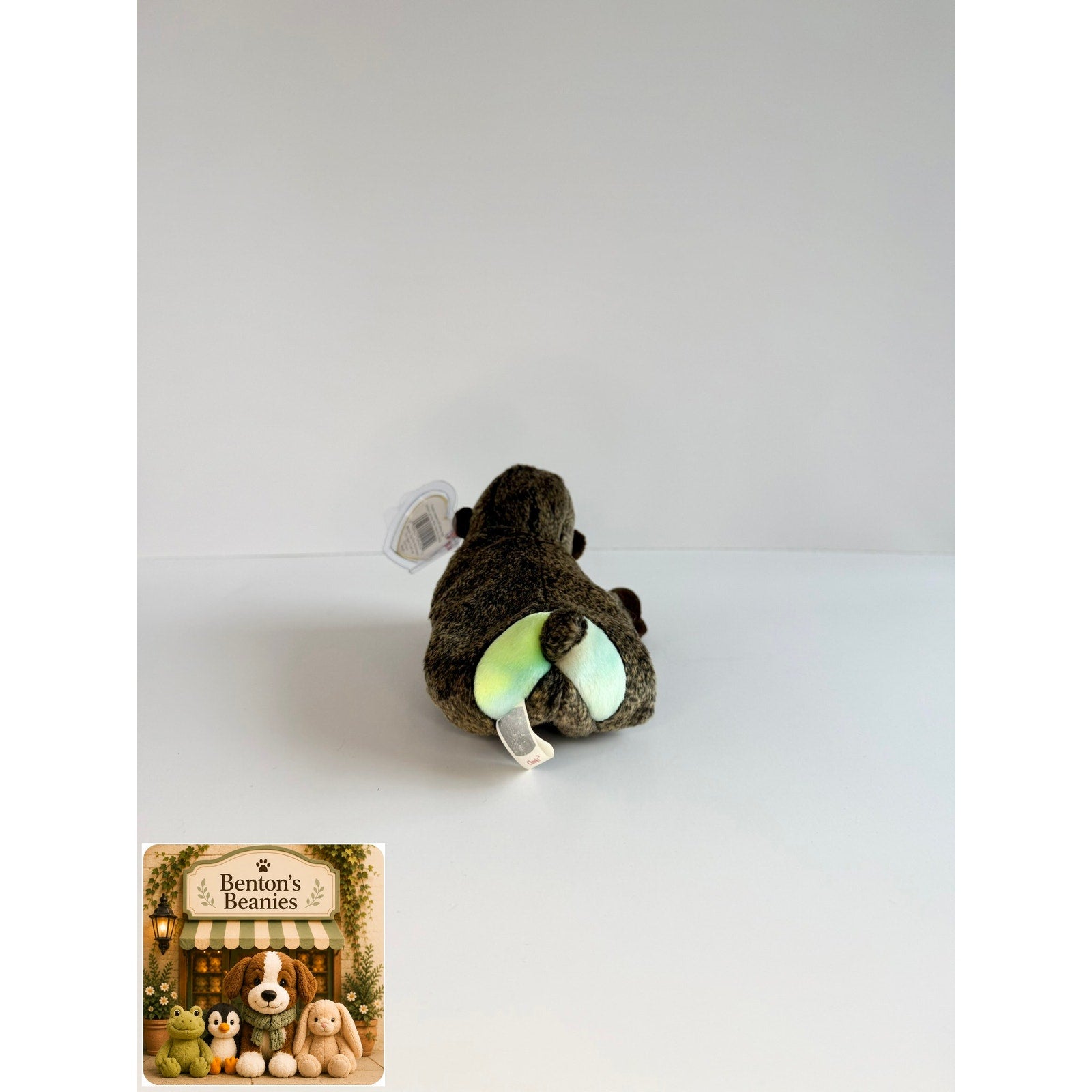Cheeks the Baboon TY Beanie Baby | Mint Heart & Tush Tag