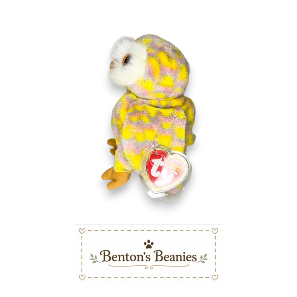 Twilight the Owl TY Beanie Baby | Mint Heart & Tush Tag