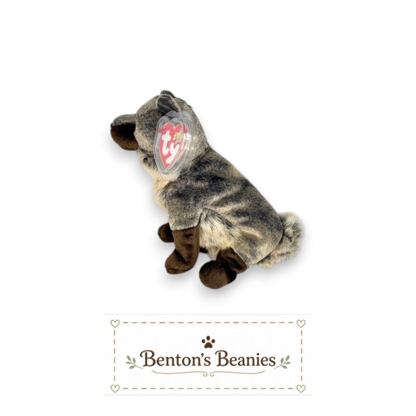 Howl the Wolf TY Beanie Baby | Mint Heart & Tush Tag