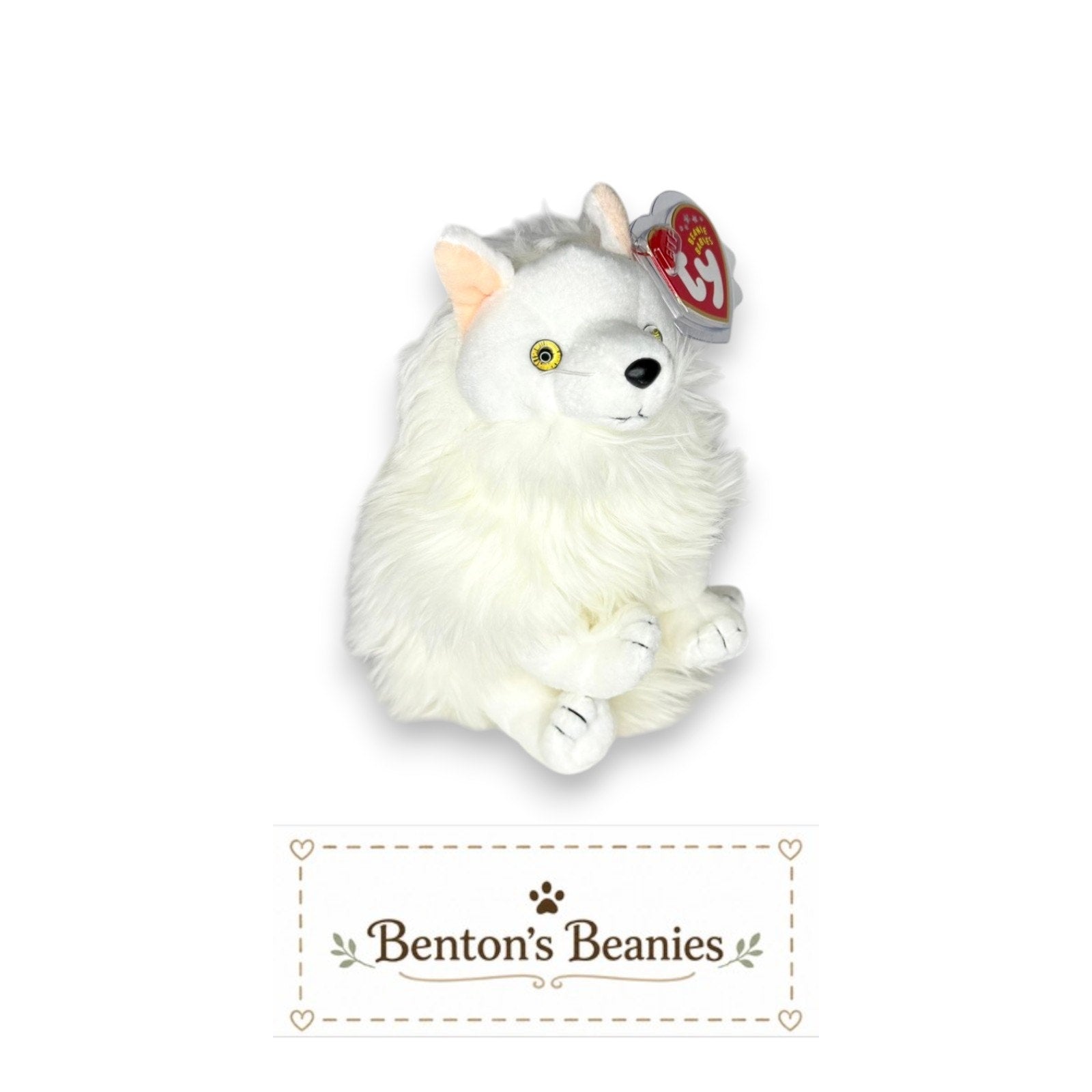 Snocap the Artic Fox Beanie Baby | Mint Heart & Tush Tag