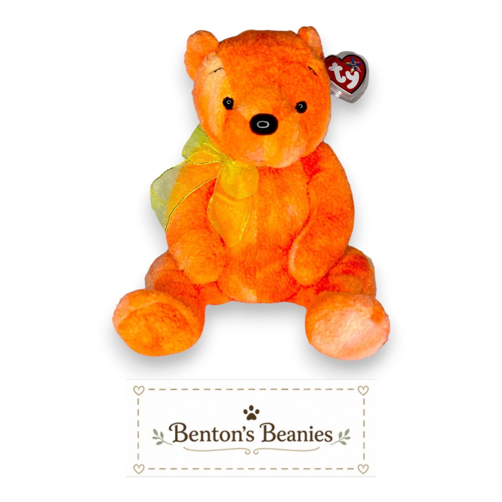 Tangerine the Orange Bear TY Beanie Buddies | Mint Tags