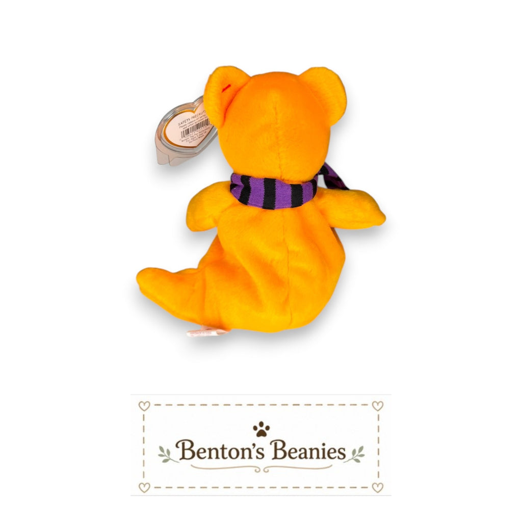 Shivers the Ghost Bear TY Beanie Baby | Mint Heart Tush Tag