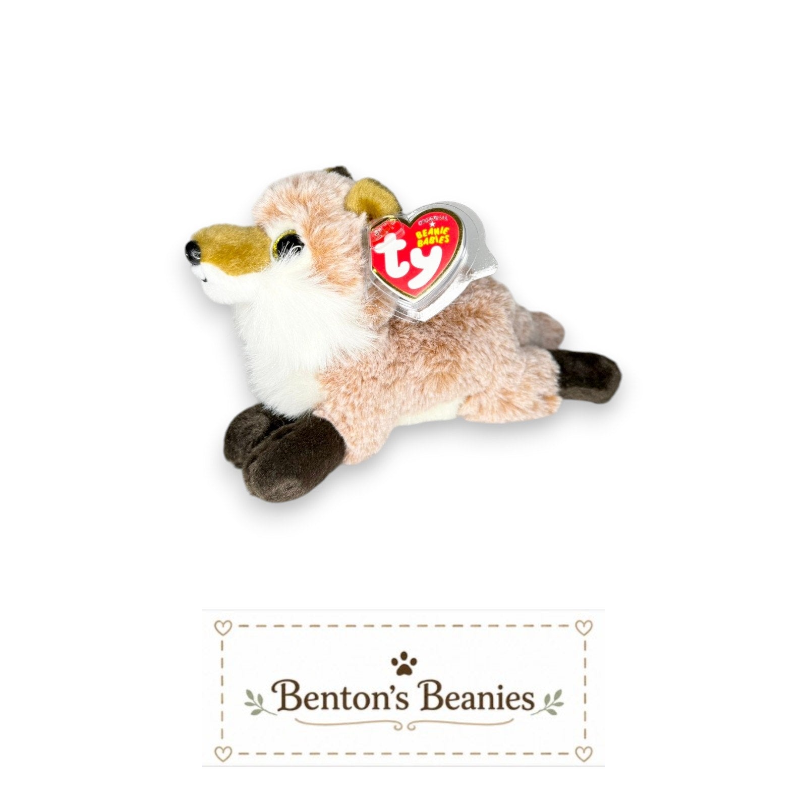 Fredrick the Fox TY Beanie Baby | Mint Heart & Tush Tag