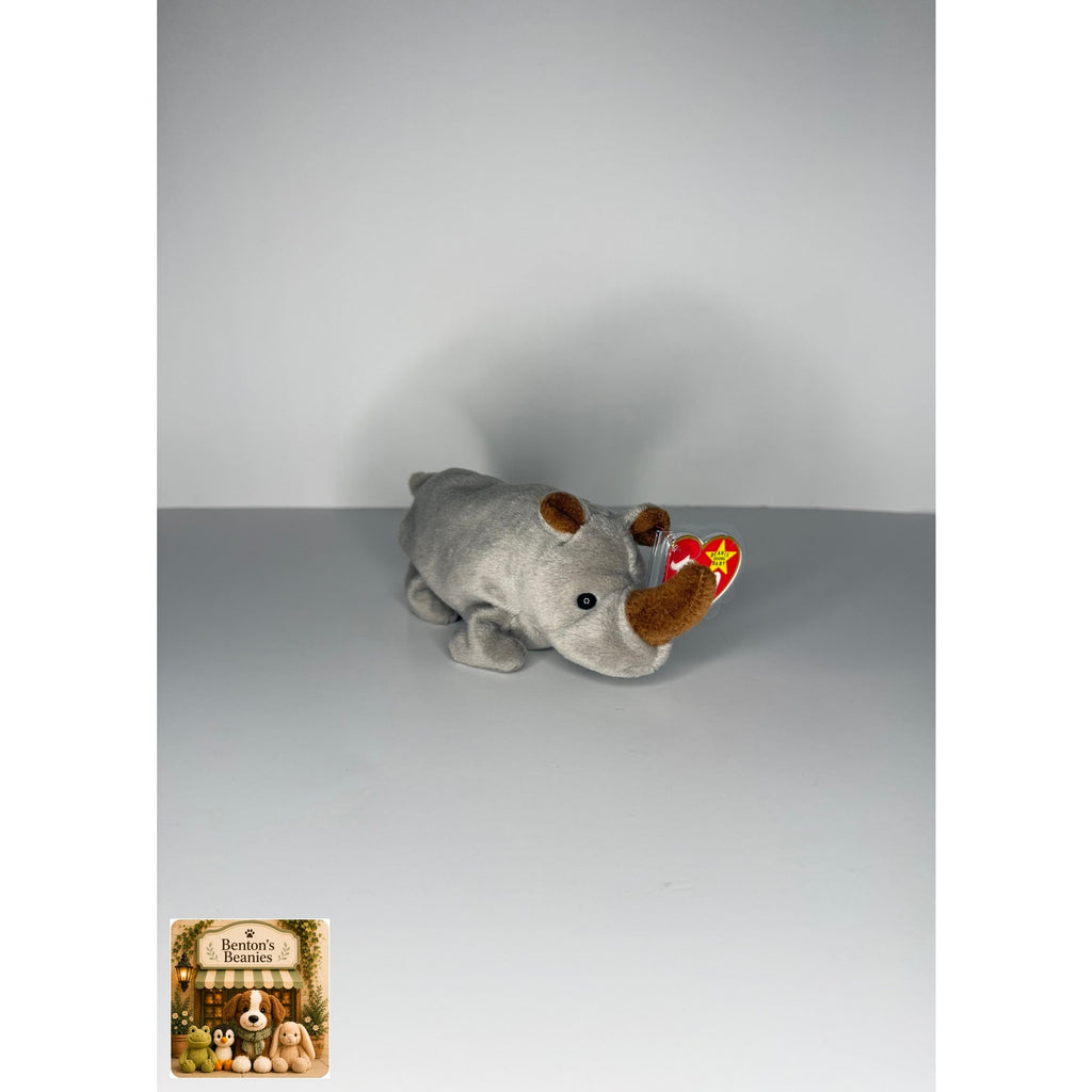 Spike the Rhinoceros TY Beanie Baby | Mint Heart & Tush Tag
