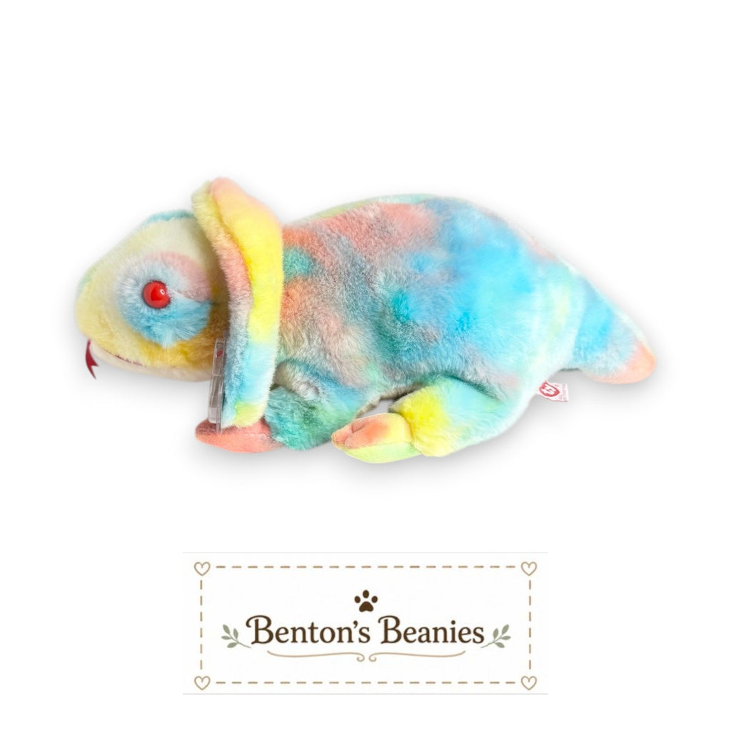 Rainbow the Iguana TY Beanie Buddies | Mint Heart Tush Tags