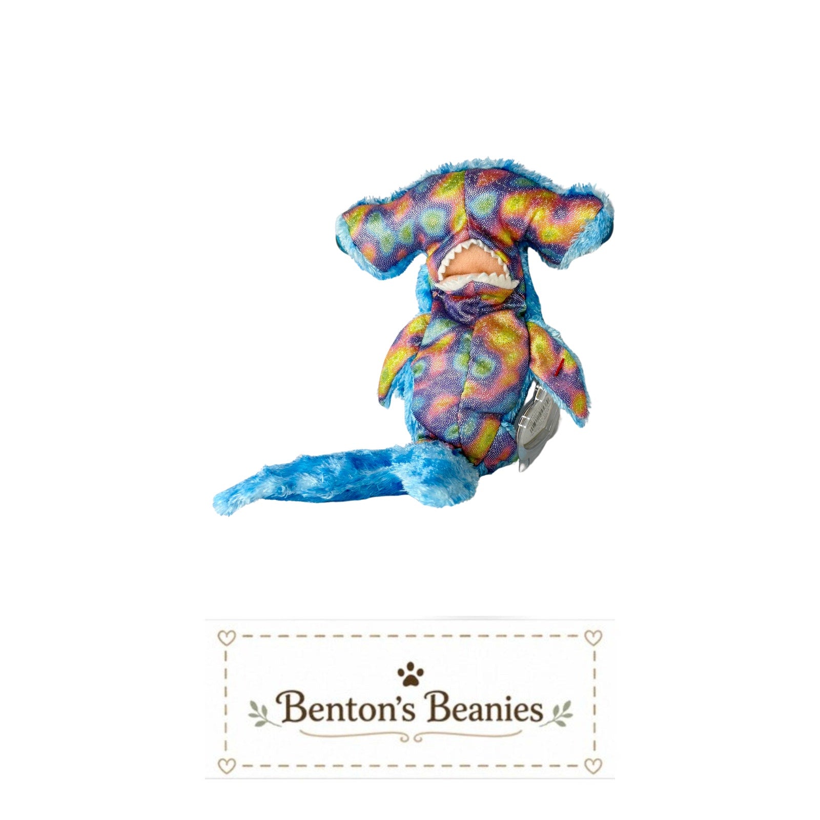 Sledge the Hammerhead TY Beanie Baby | Mint Heart & Tush Tag
