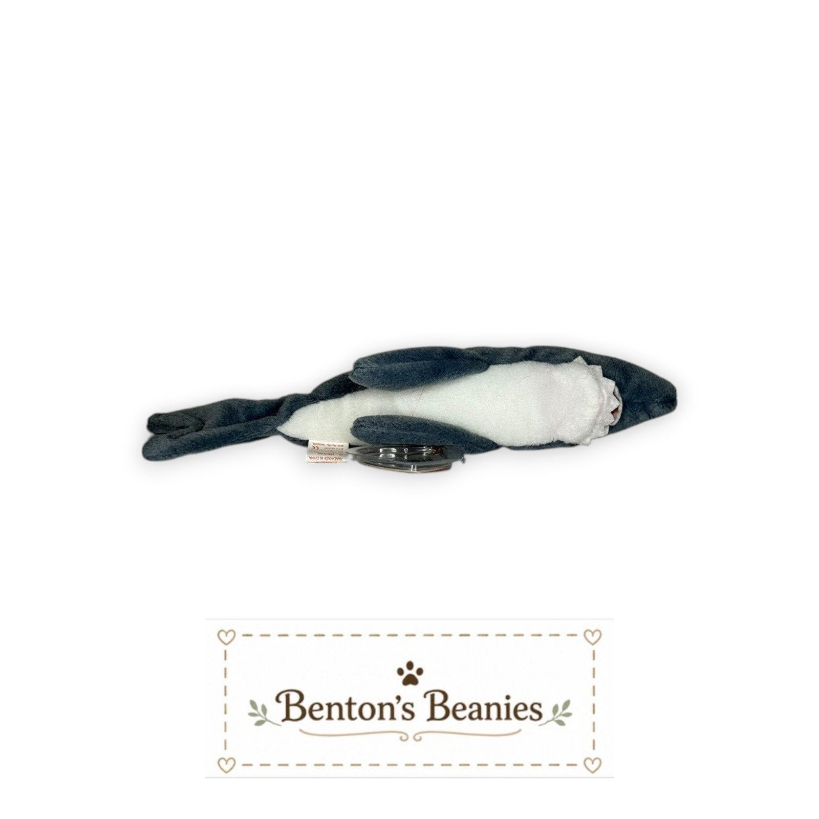Crunch the Shark TY Beanie Baby | Mint Heart & Tush Tag