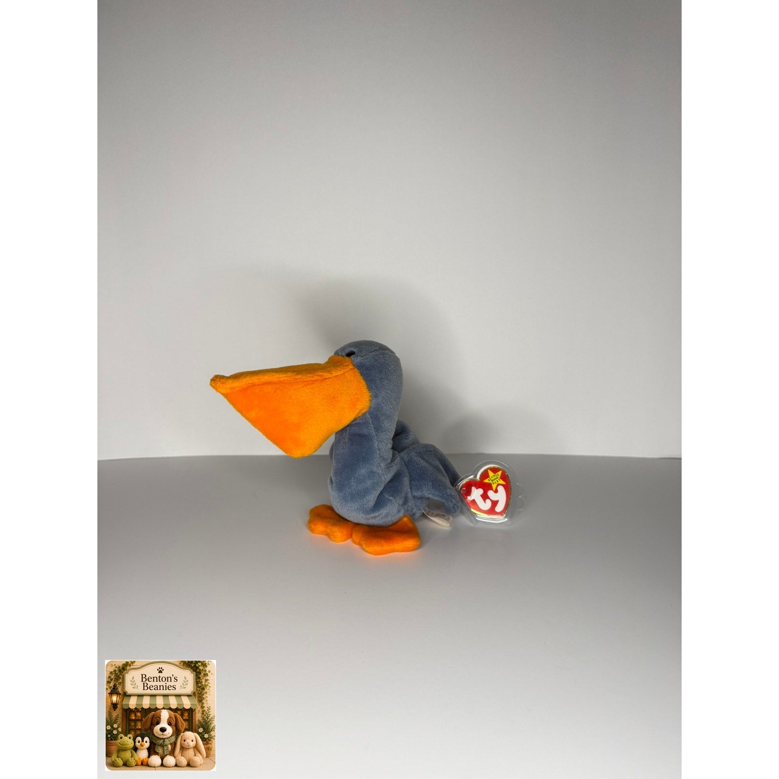 Scoop the Pelican TY Beanie Baby | Mint Heart & Tush Tag