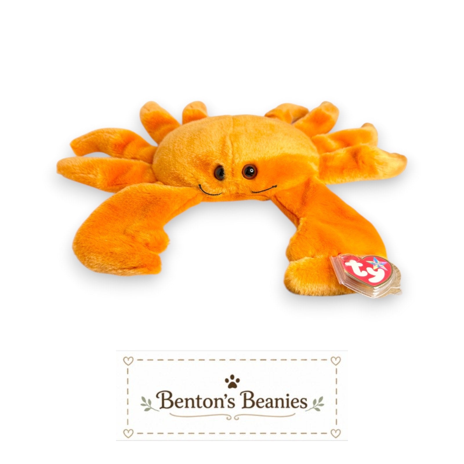 Digger the Crab TY Beanie Buddies | Mint Heart & Tush Tags