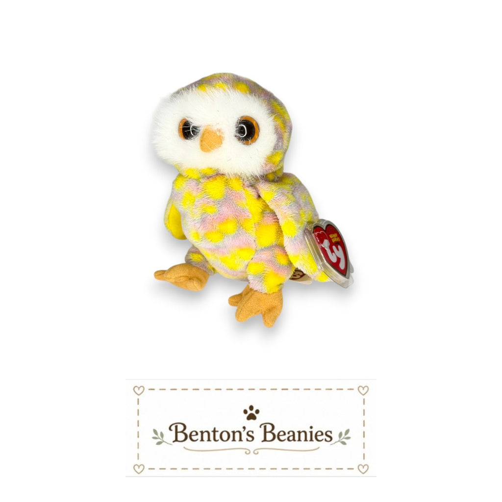 Twilight the Owl TY Beanie Baby | Mint Heart & Tush Tag