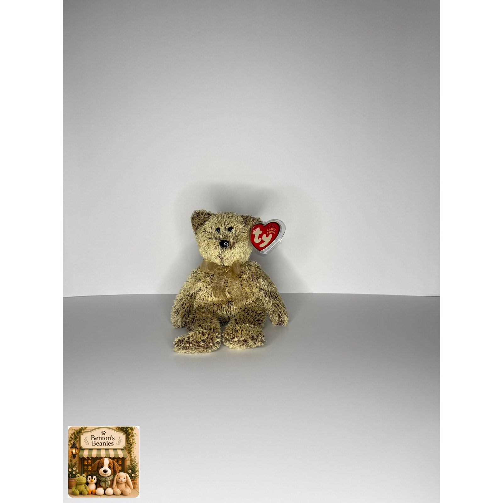 Harry the Bear TY Beanie Baby | Mint Heart & Tush Tag