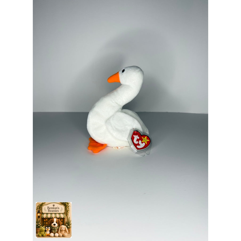 Gracie the Swan TY Beanie Baby | Mint Heart & Tush Tag