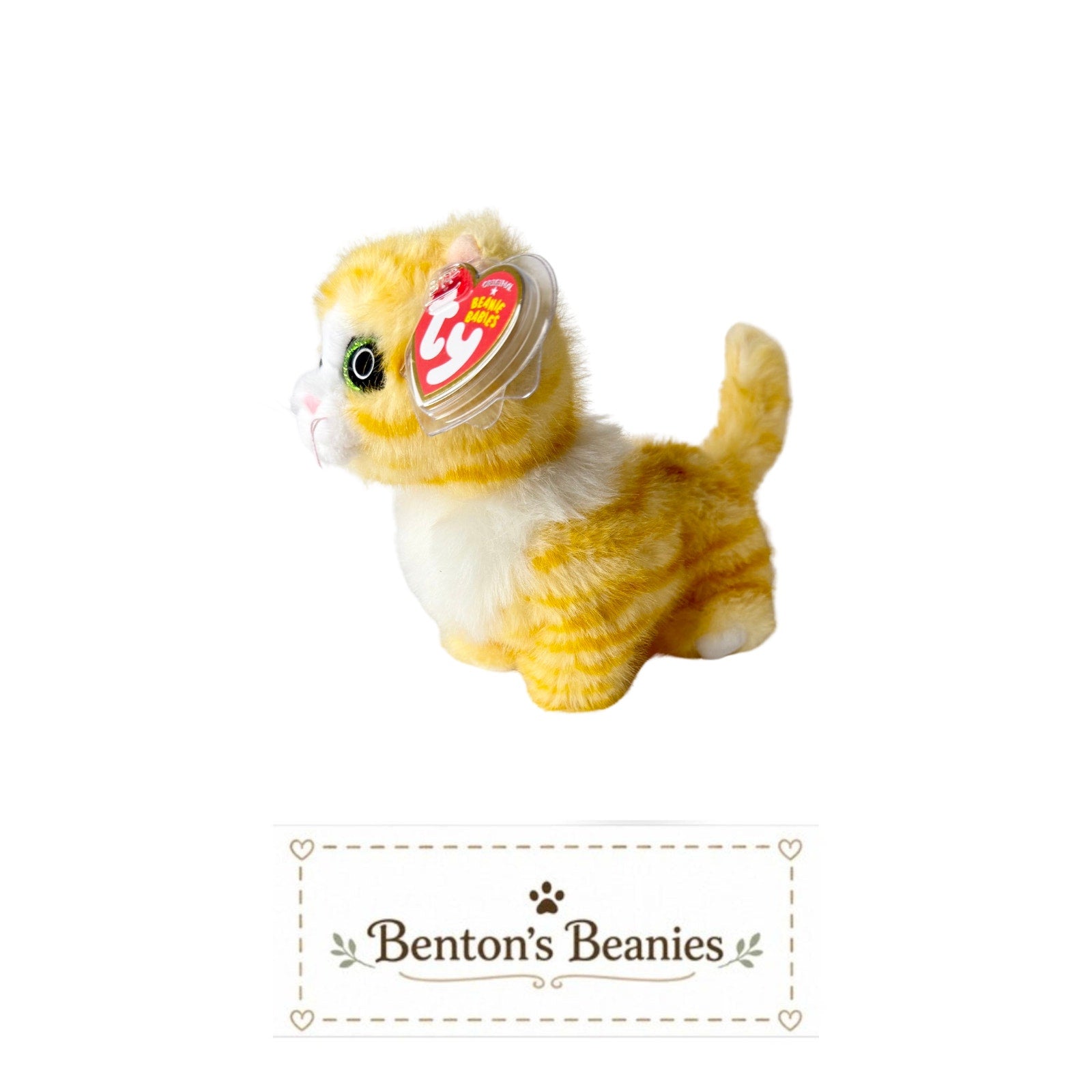 Melanie the Cat TY Beanie Baby | Mint Heart & Tush Tag