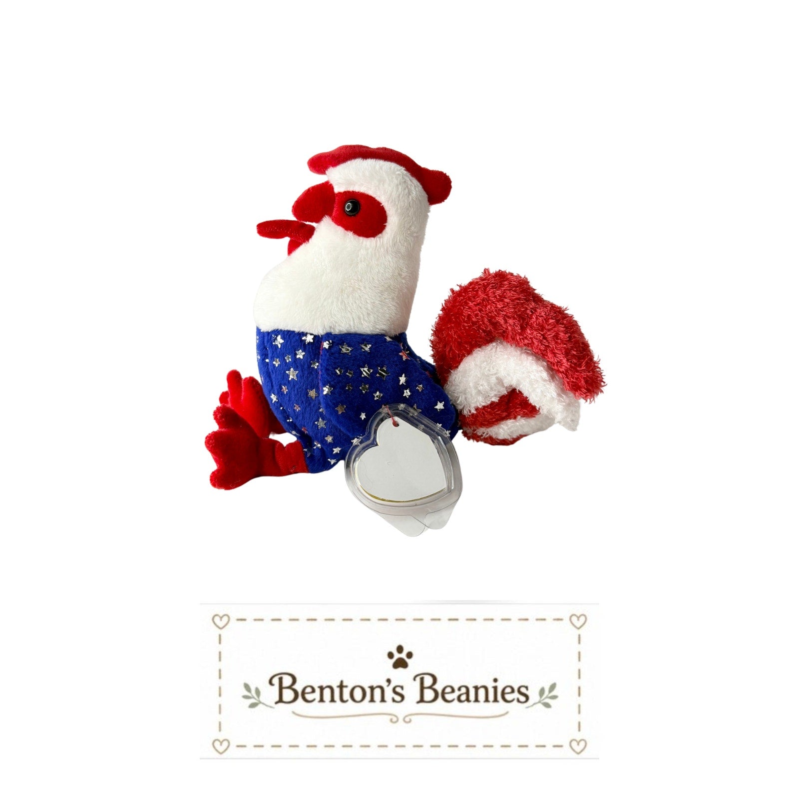 Homeland the Rooster TY Beanie Buddies | Mint Heart Tush Tags