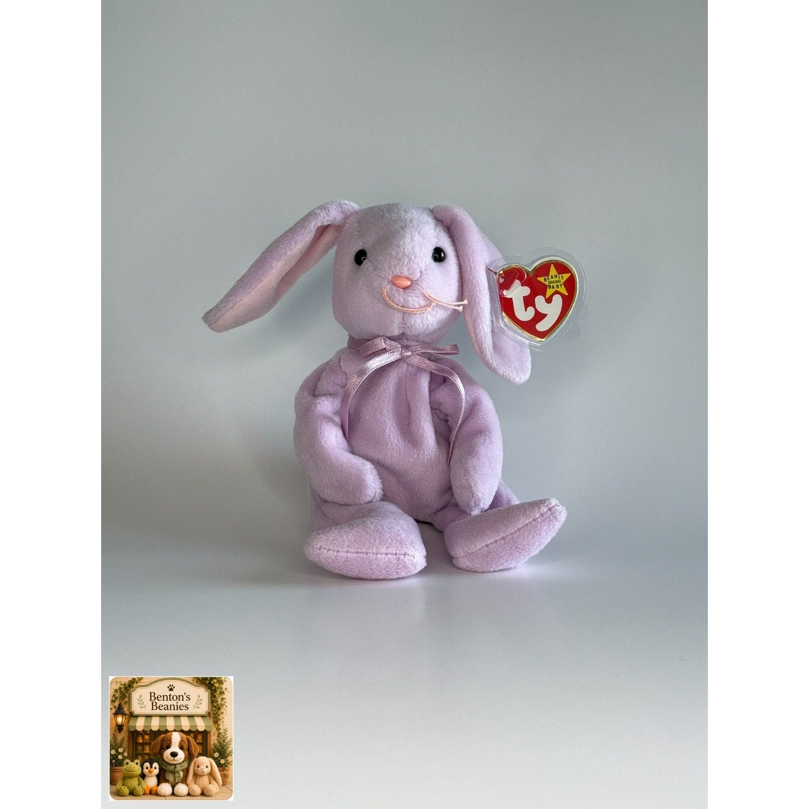 Floppity the Rabbit TY Beanie Baby | Mint Heart & Tush Tag