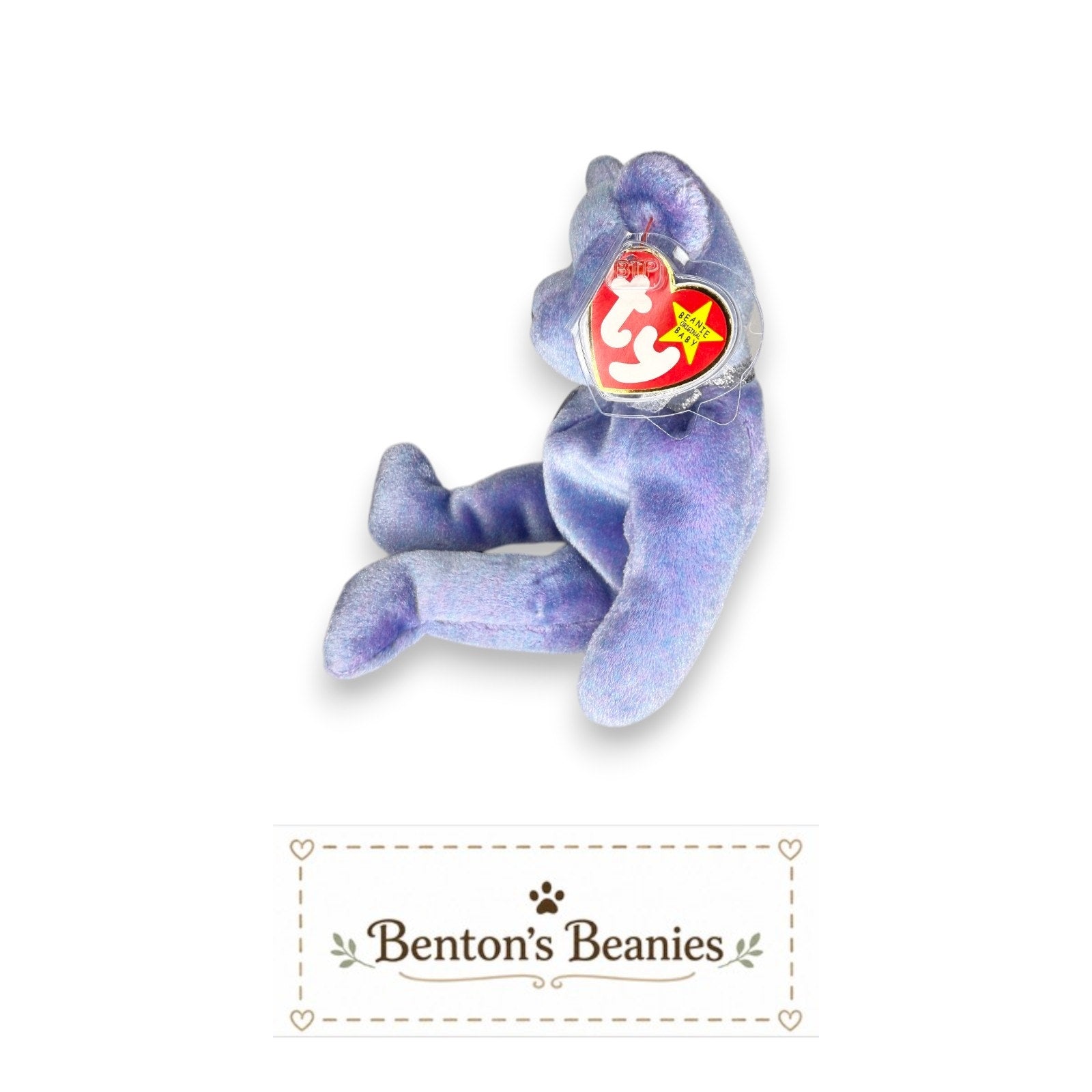 Clubby II the Bear TY Beanie Baby | Mint Heart/Tush Tag
