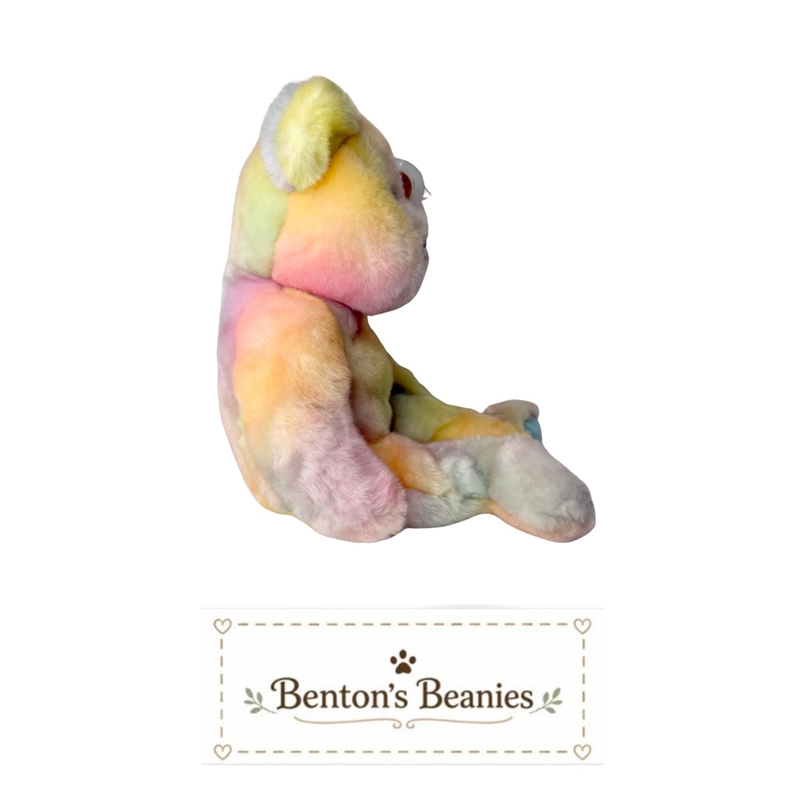 Peace Bear (Light) TY Beanie Buddies | Mint Heart Tush Tags