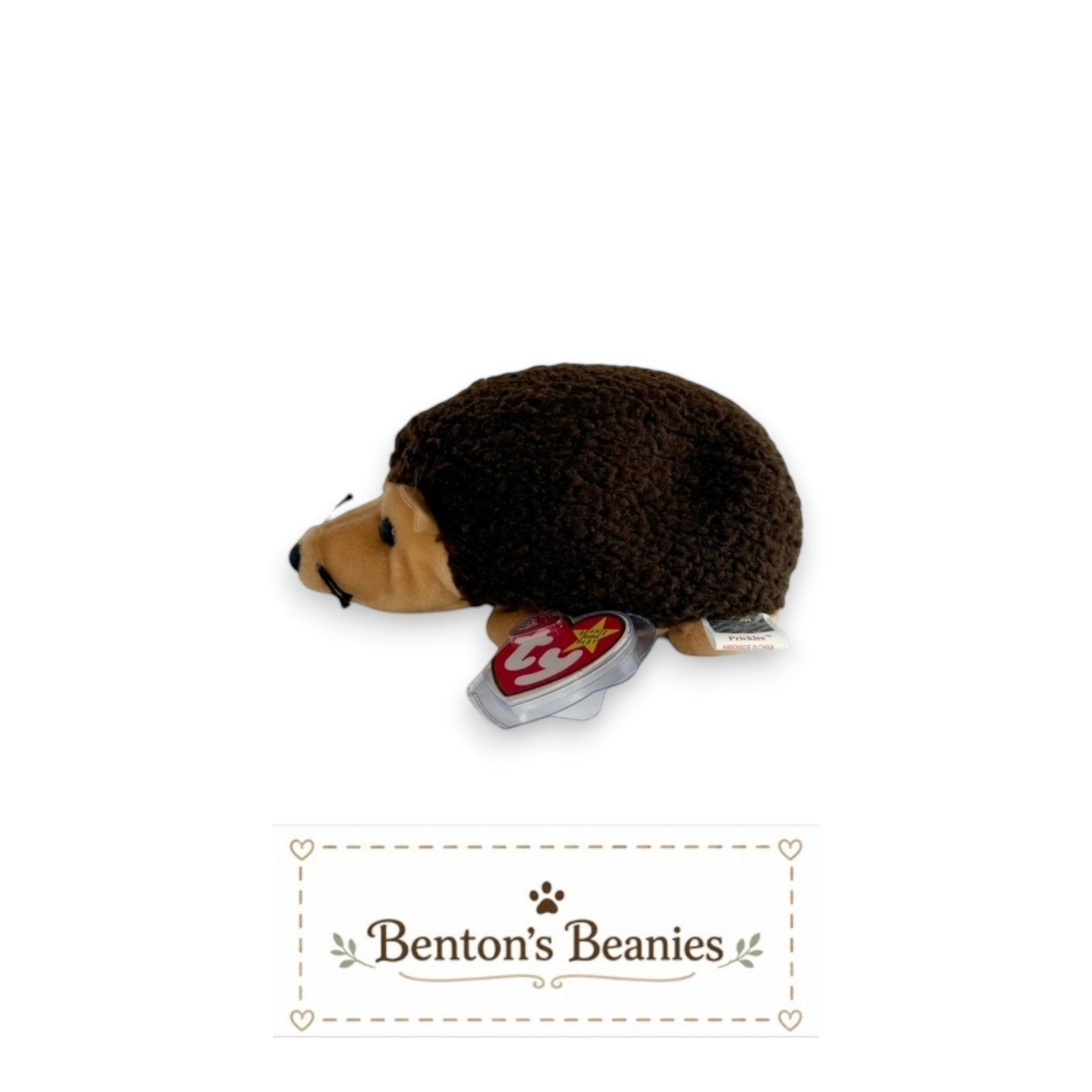 Prickles the Hedgehog TY Beanie Baby | Mint Heart & Tush Tag