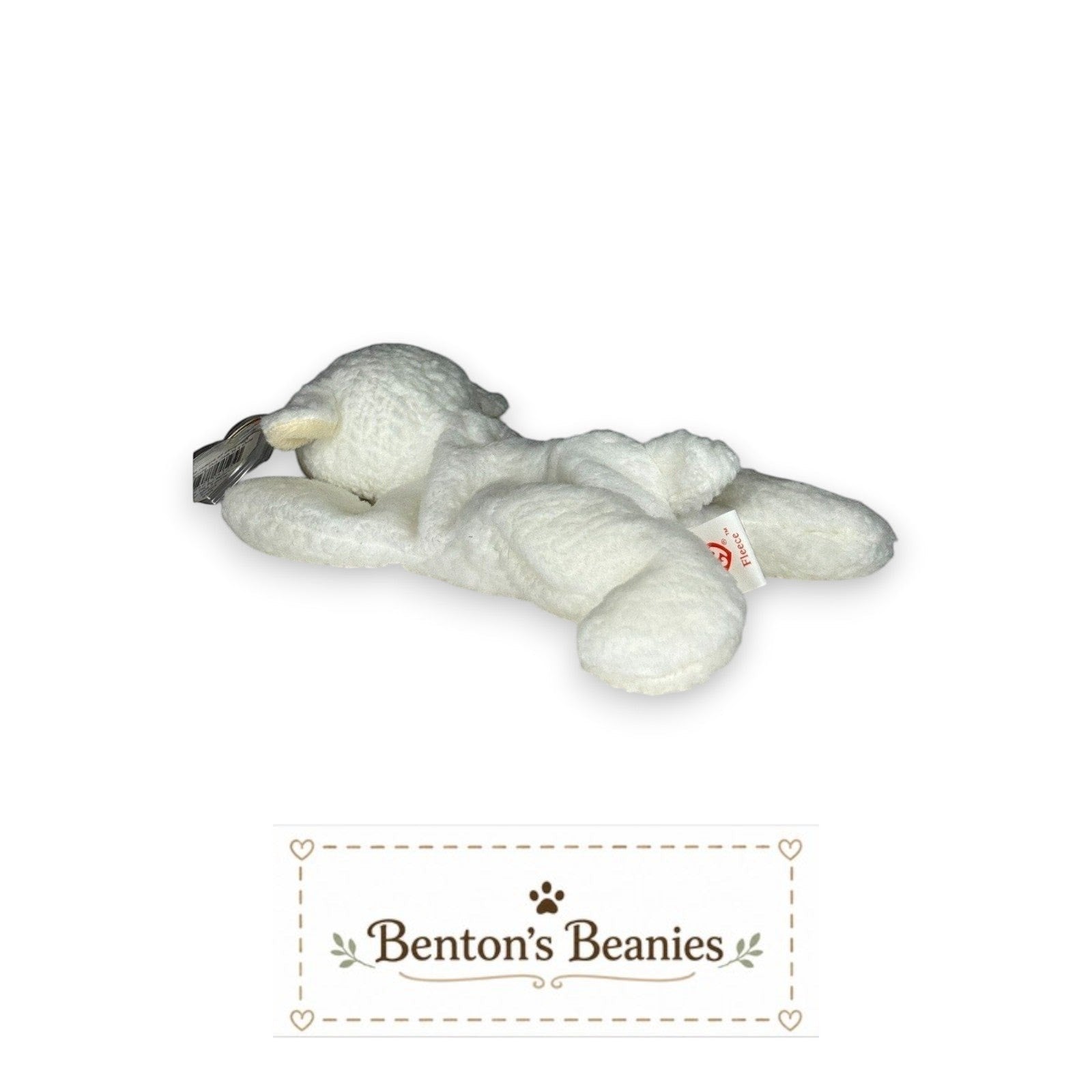 Fleece the Lamb TY Beanie Baby | Mint Heart & Tush Tag