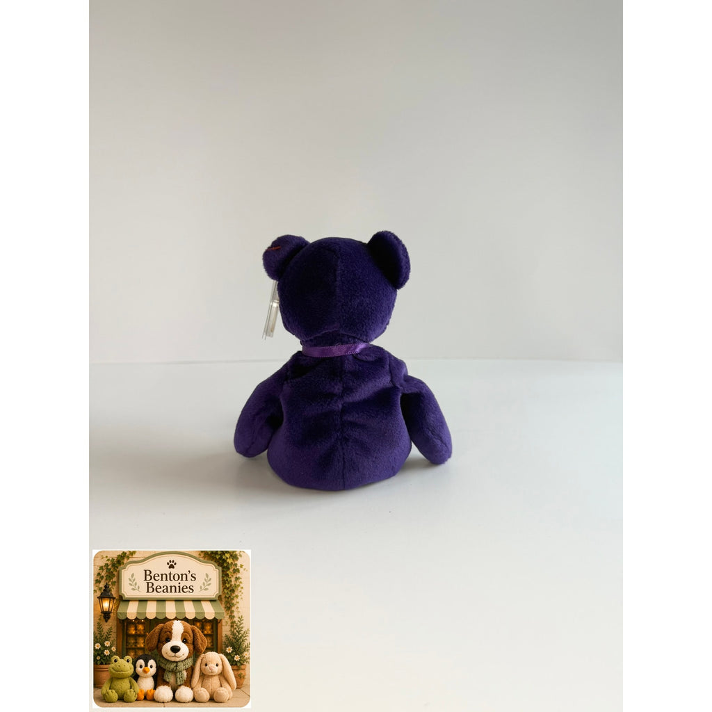 Princess the Bear TY Beanie Baby | Mint Heart & Tush Tag