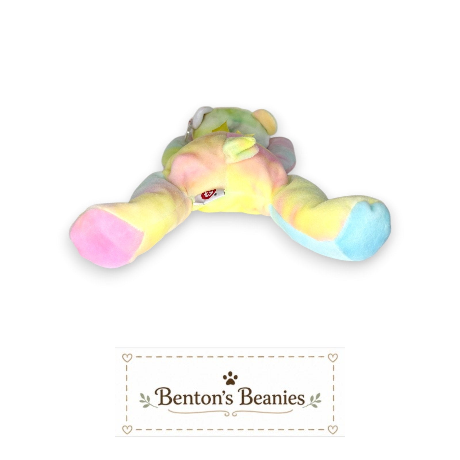 Sherbet the Rainbow Bear TY Pillow Pal | Mint Tags