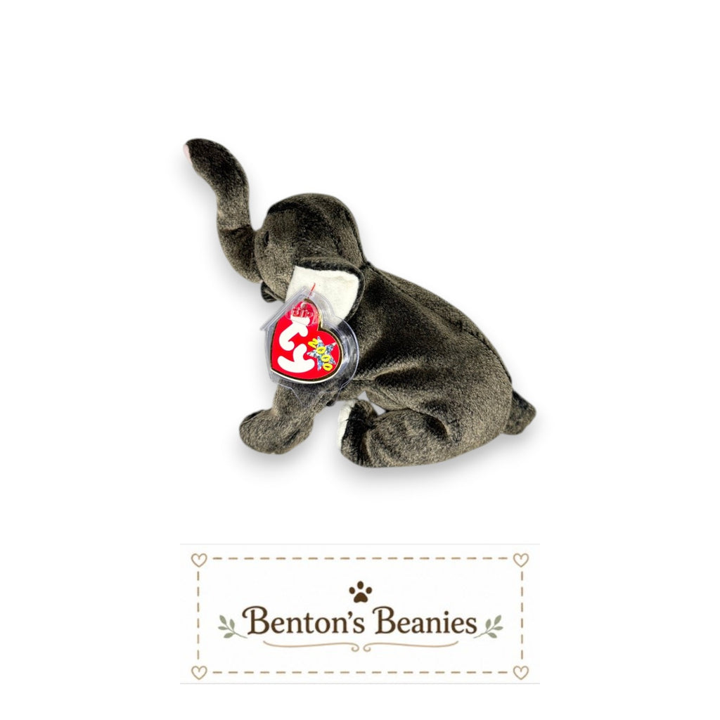 Trumpet the Elephant TY Beanie Baby | Mint Heart & Tush Tag